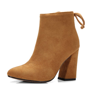 Flock Ankle Boots - women shoes - 99fab.com