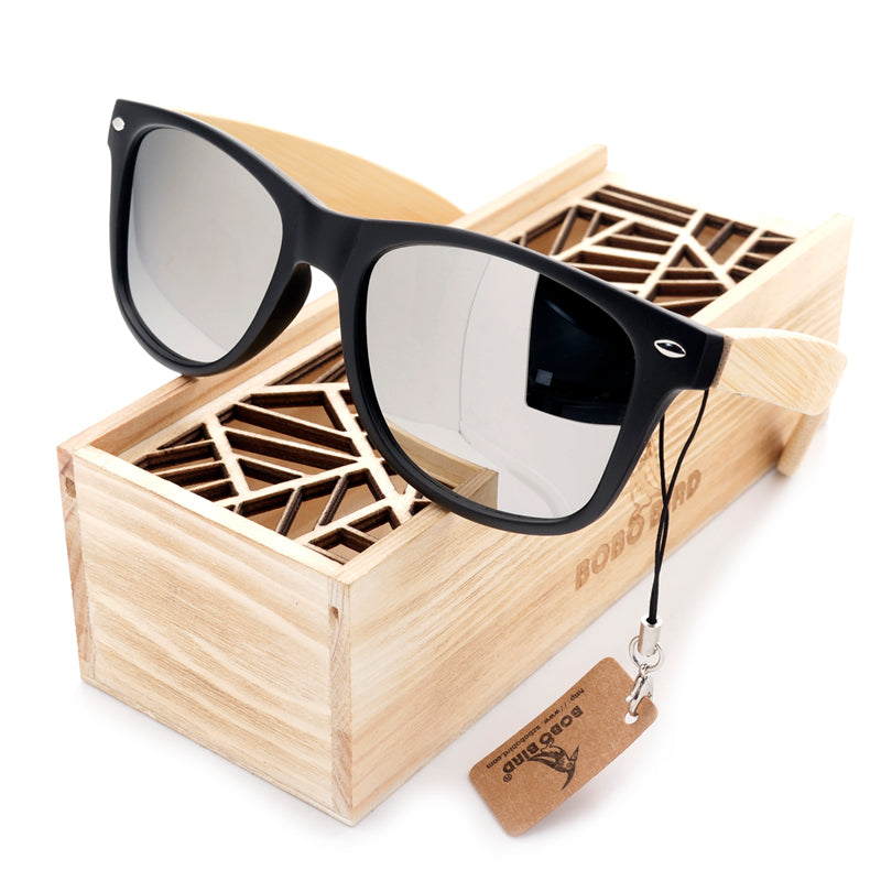 Mens Summer Style Vintage Black Square Sunglasses With Bamboo - Men Accessories - 99fab.com