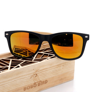 Mens Summer Style Vintage Black Square Sunglasses With Bamboo - Men Accessories - 99fab.com