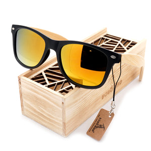 Mens Summer Style Vintage Black Square Sunglasses With Bamboo - Men Accessories - 99fab.com