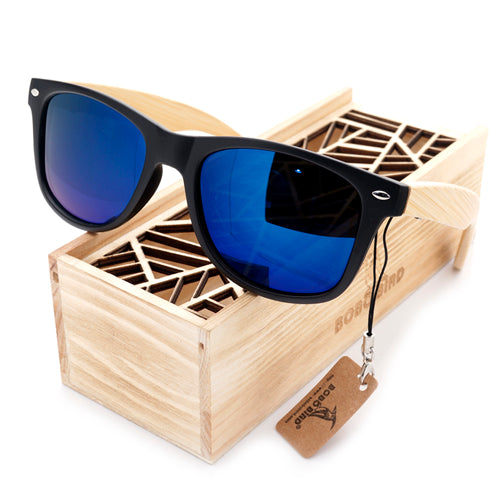 Mens Summer Style Vintage Black Square Sunglasses With Bamboo - Men Accessories - 99fab.com