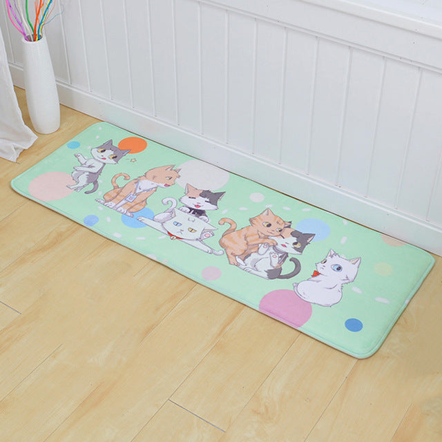 Welcome Floor Mats Animal Cat Printed Bathroom Kitchen Carpets - floor mats - 99fab.com