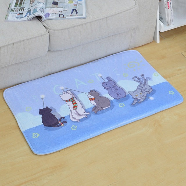 Welcome Floor Mats Animal Cat Printed Bathroom Kitchen Carpets - floor mats - 99fab.com