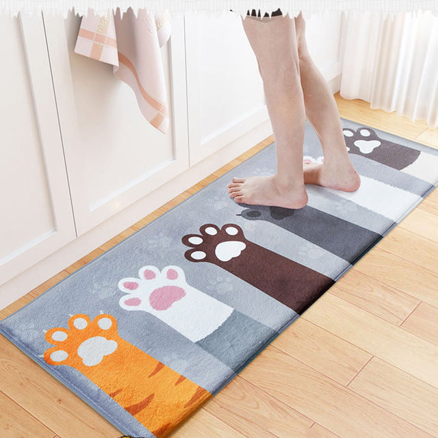 Welcome Floor Mats Animal Cat Printed Bathroom Kitchen Carpets - floor mats - 99fab.com