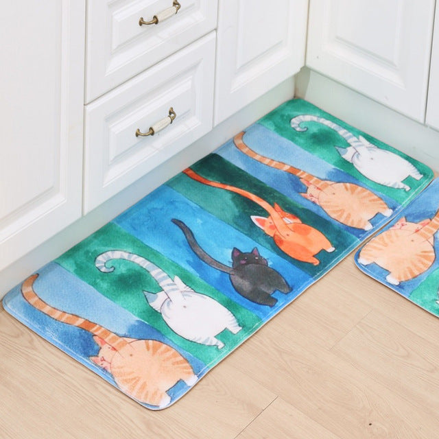 Welcome Floor Mats Animal Cat Printed Bathroom Kitchen Carpets - floor mats - 99fab.com