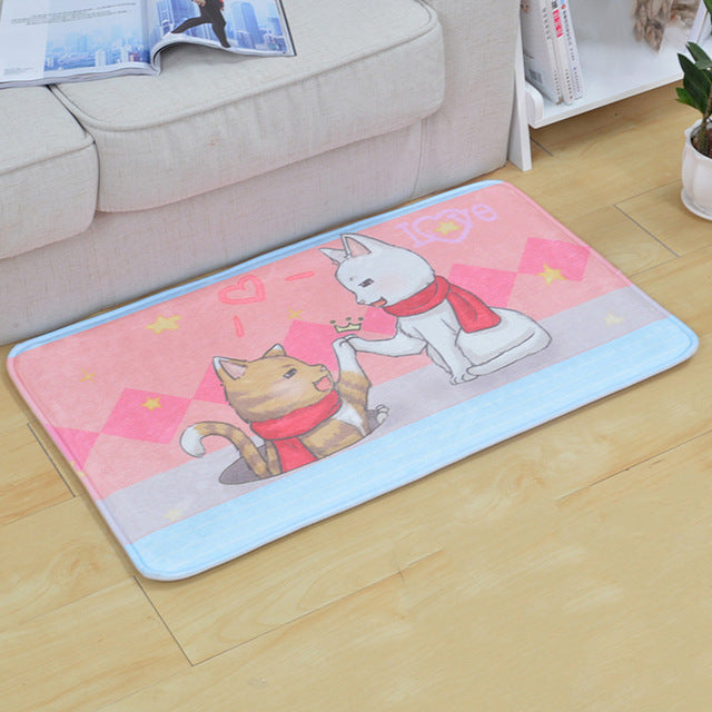 Welcome Floor Mats Animal Cat Printed Bathroom Kitchen Carpets - floor mats - 99fab.com