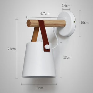 LED Sconces Lamps E27 Nordic Wooden belt Wall Light - led light - 99fab.com