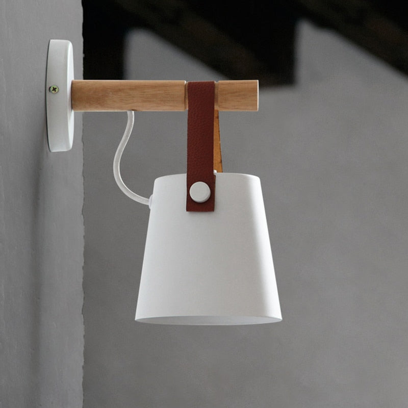 LED Sconces Lamps E27 Nordic Wooden belt Wall Light - led light - 99fab.com