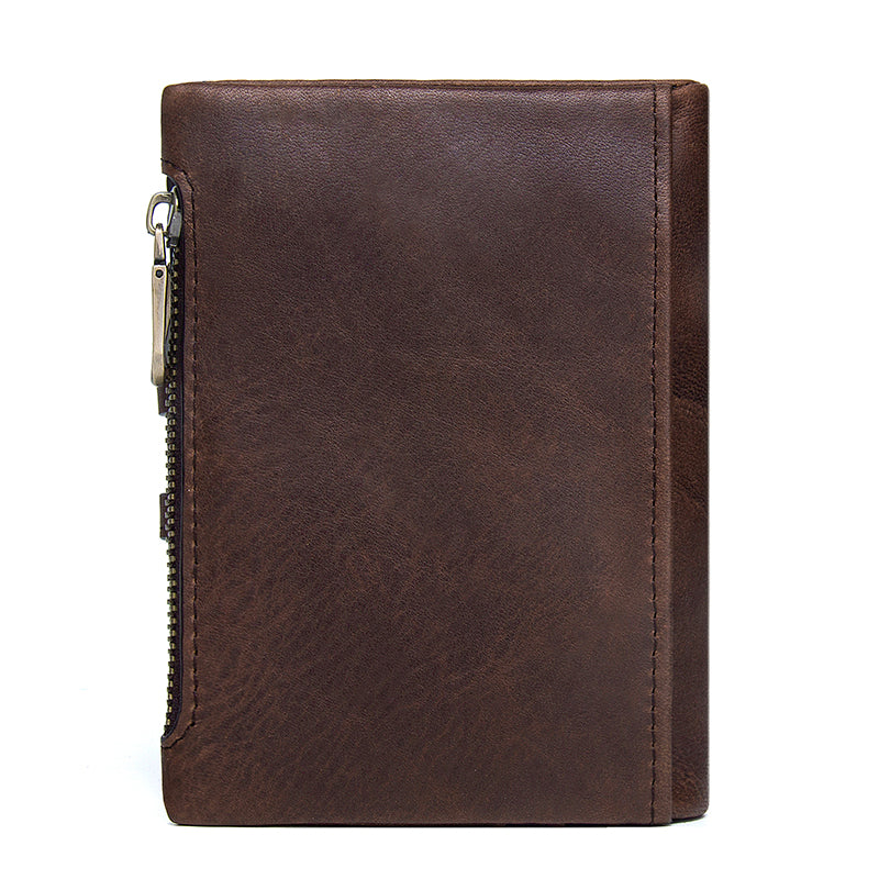 CONTACT'S Genuine Crazy Horse Leather Mens Wallet - wallets - 99fab.com