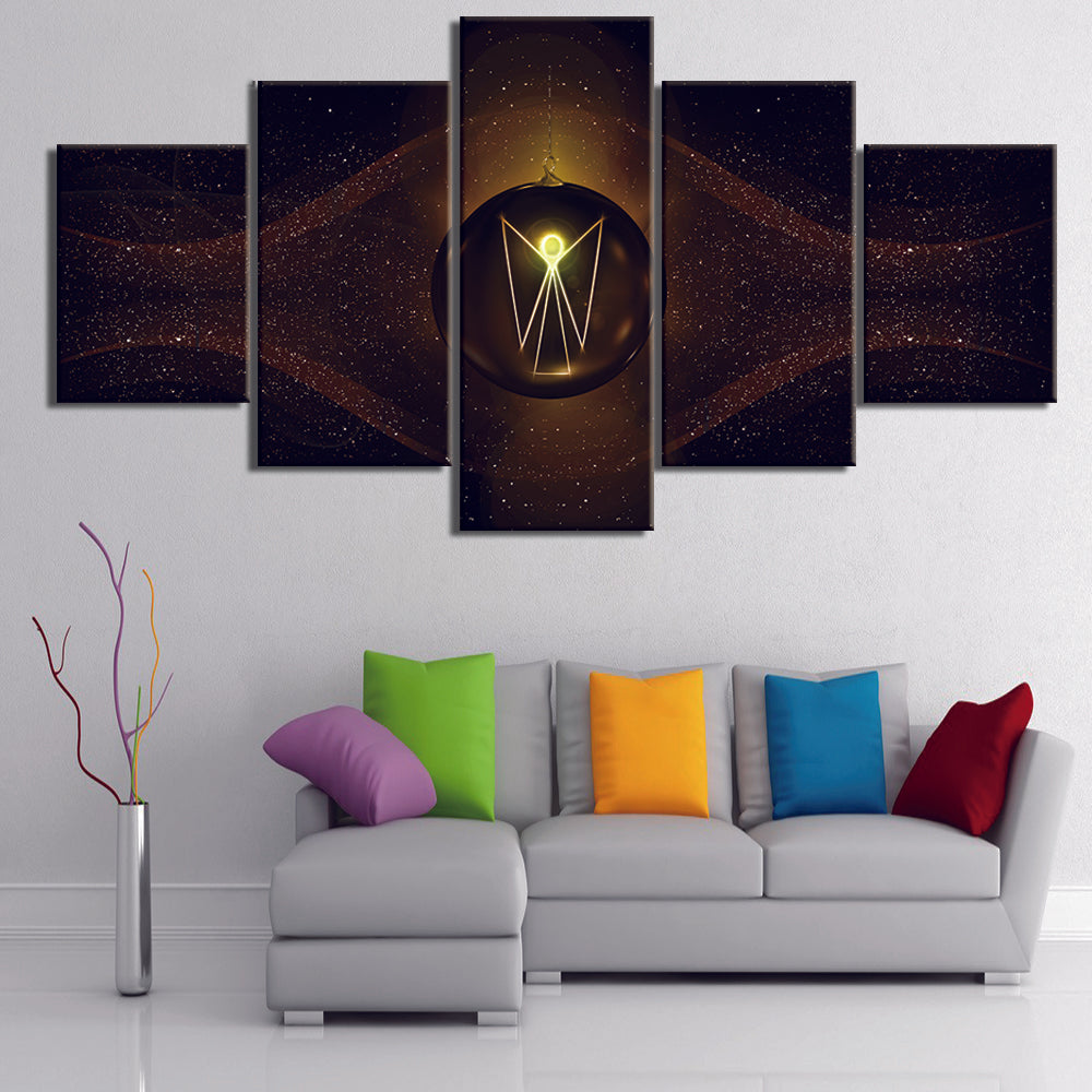 HD Printed Wall Modular 5 Panel Angel Wings - wall art - 99fab.com