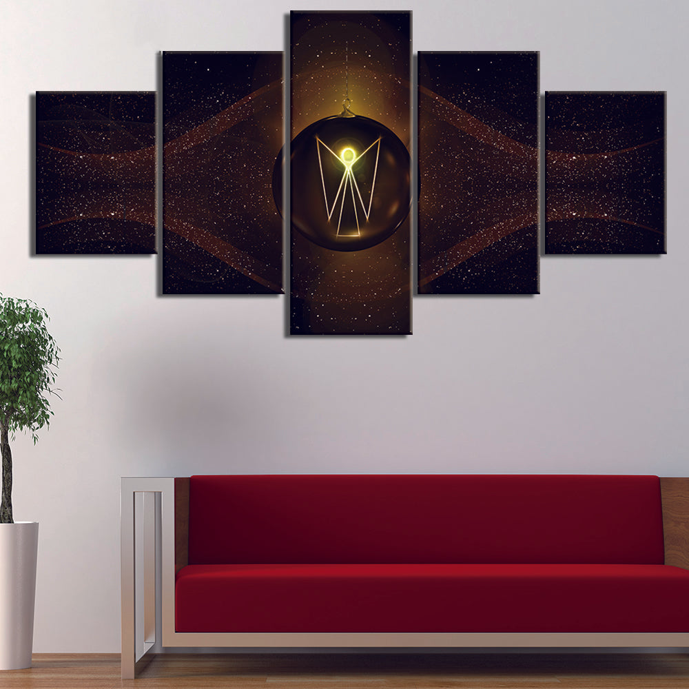 HD Printed Wall Modular 5 Panel Angel Wings - wall art - 99fab.com