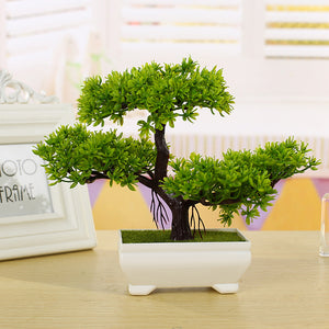 Platic Artificial Plants Ceramics Bonsai Tree with Pot - decor - 99fab.com