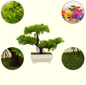 Platic Artificial Plants Ceramics Bonsai Tree with Pot - decor - 99fab.com