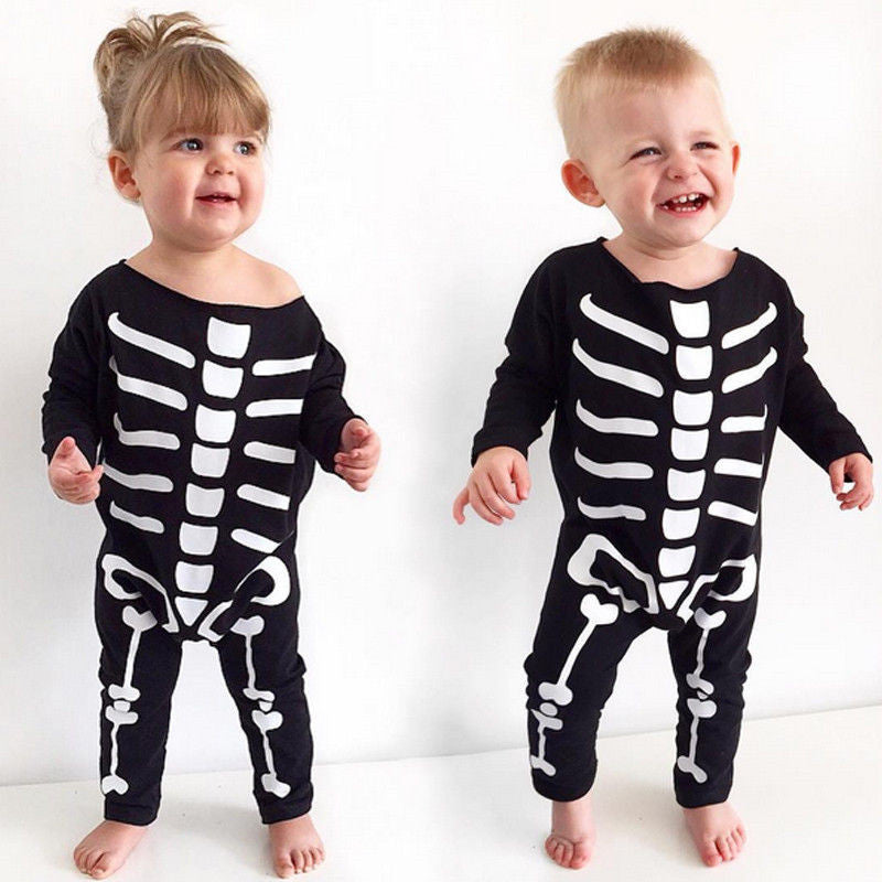 Halloween Children's Skeleton Romper - halloween - 99fab.com