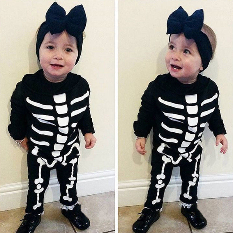 Halloween Children's Skeleton Romper - halloween - 99fab.com