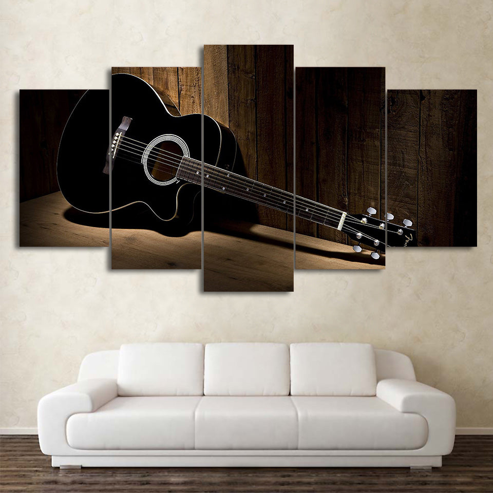 Modular HD Printed 5 Pieces Music Guitar Painting - wall art - 99fab.com