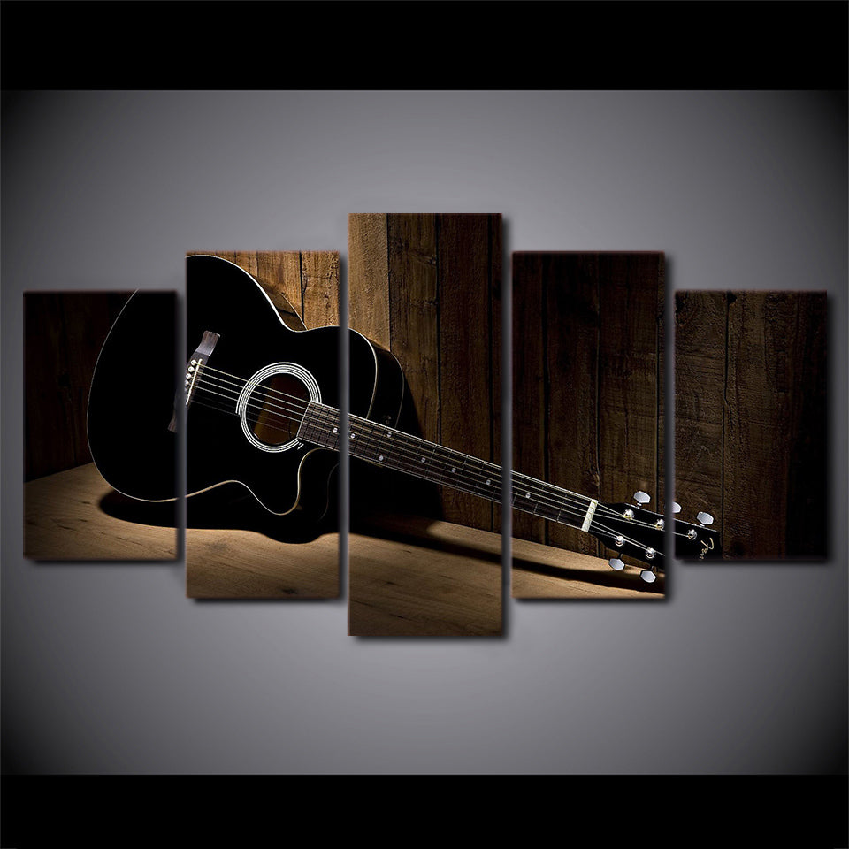 Modular HD Printed 5 Pieces Music Guitar Painting - wall art - 99fab.com