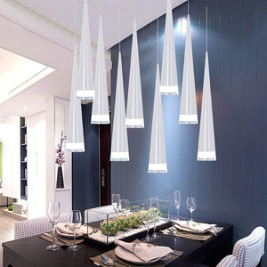 Simple led Pendant Lights Modern Aluminum Hand Lighting Conical Pendant Lamps - pendant lamp - 99fab.com