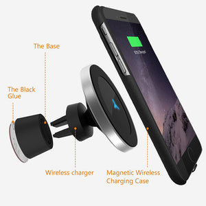 QI Standard Magnetic Car Phone Wireless Charger - gadget - 99fab.com