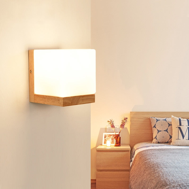 Modern Wood Wall Lights For Bedroom Hallway Wand lamp sconce vintage lamp - wall lamp - 99fab.com