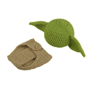 Baby Yoda Hat Beanie Newborn Cartoon Costume - kids costume - 99fab.com