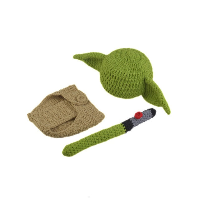 Baby Yoda Hat Beanie Newborn Cartoon Costume - kids costume - 99fab.com