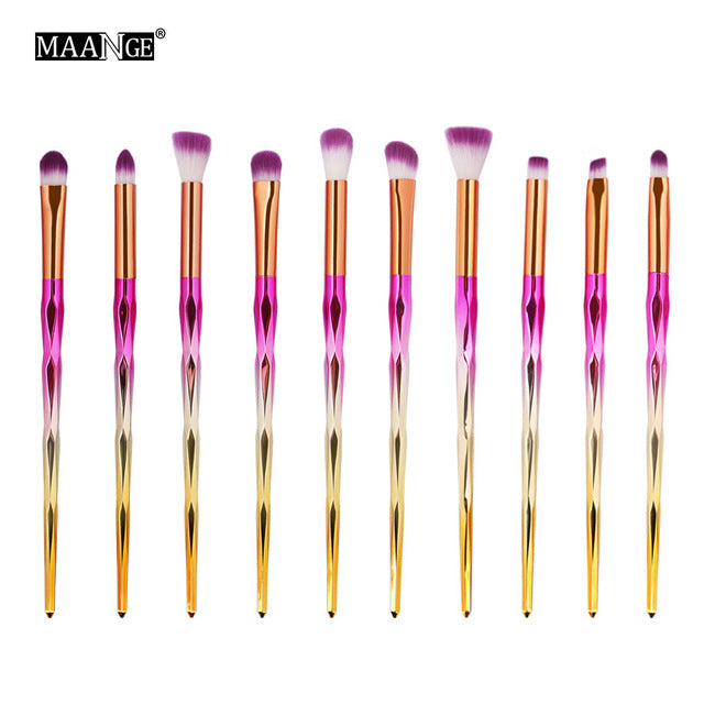 MAANGE 7/10Pcs Diamond Makeup Brushes Set - Makeup Brushes - 99fab.com