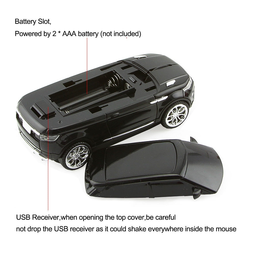 Creative Cool Wireless SUV Sport Car 1600DPI Optical Gamer Mouse - mouse - 99fab.com