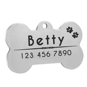 Stainless Steel Personalized Pet Dog ID Tag Anti-lost Free Engraving