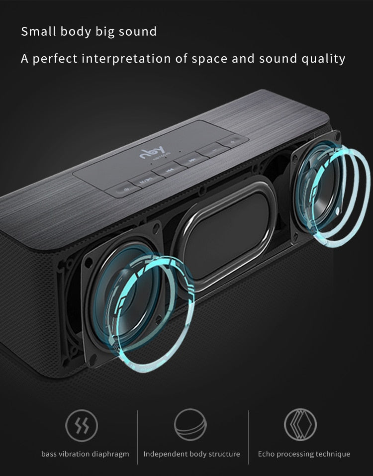 Portable Wireless Bluetooth High-definition Dual Loud speakers - speaker - 99fab.com