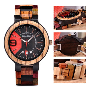 BOBO BIRD Relogio Masculino Men Luxury Date Display Wood Quartz Watches - men watches - 99fab.com