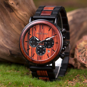 BOBO BIRD Wooden Chronograph Military Watch Relogio Masculino - men watches - 99fab.com