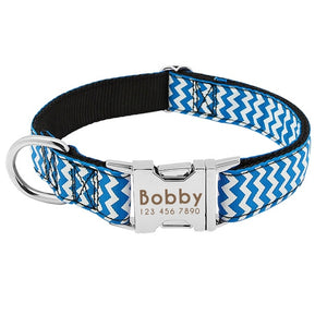 Dog Collar Nylon Personalized Engraved ID Tag AntiLost Adjustable Collars - pet - 99fab.com