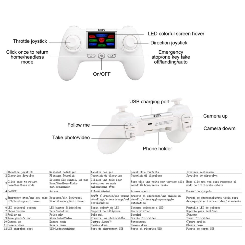 FPV 720P 1080P Camera Selfie Altitude Hold Drone Headless mode - drone - 99fab.com