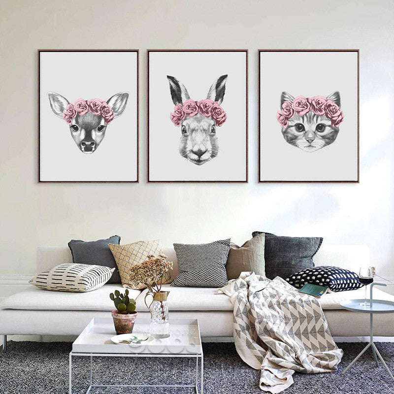 Hand Draw Animals Art Print Painting Poster - art - 99fab.com