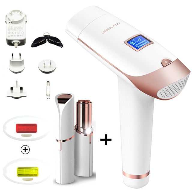 3in1 700000 pulsed IPL Laser Permanent Hair Removal Epilator - hair remover - 99fab.com