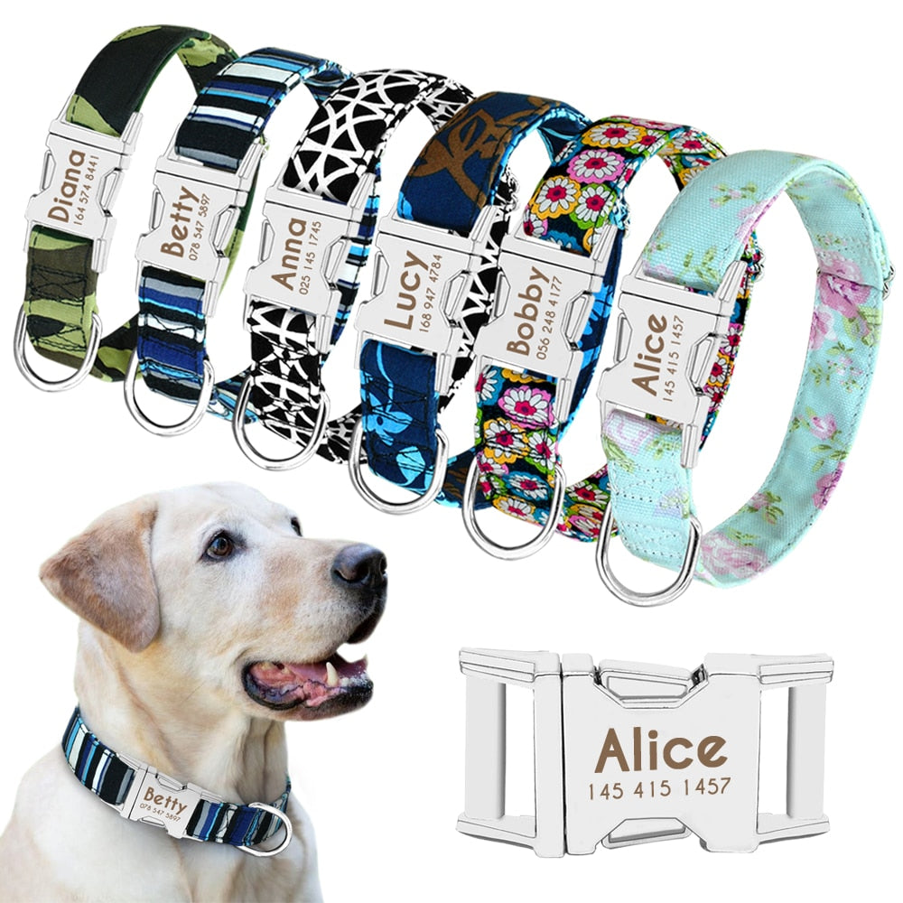 Personalized Nylon Pet Dog Tag Collar free Engraved - dog collar - 99fab.com