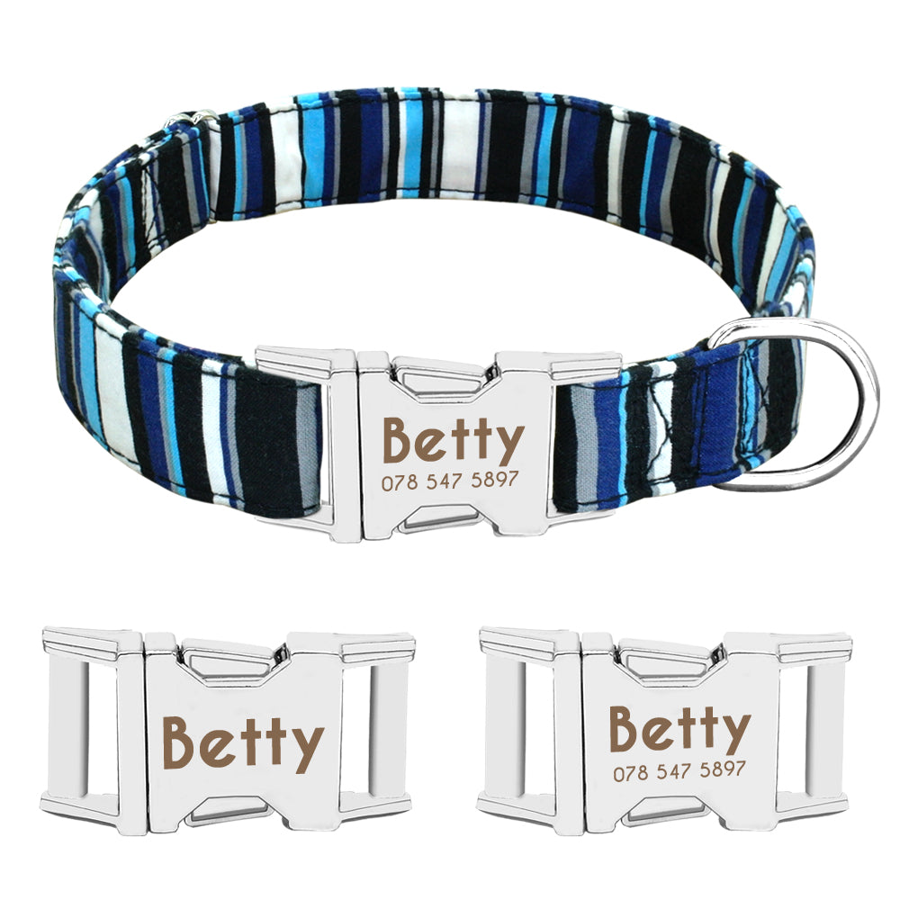 Personalized Nylon Pet Dog Tag Collar free Engraved - dog collar - 99fab.com