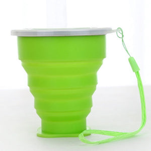 270ML Collapsible Travel Coffee cups Stainless Steel Silicone Retractable Folding Telescopic - kitchen - 99fab.com