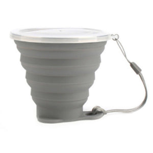 270ML Collapsible Travel Coffee cups Stainless Steel Silicone Retractable Folding Telescopic - kitchen - 99fab.com