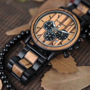 BOBO BIRD Wooden Chronograph Military Watch Relogio Masculino - men watches - 99fab.com