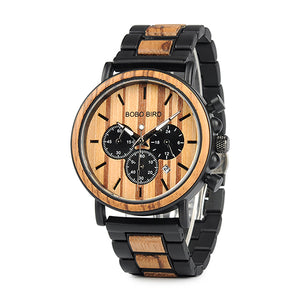 BOBO BIRD Wooden Chronograph Military Watch Relogio Masculino - men watches - 99fab.com