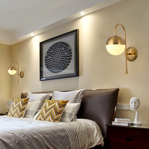 Nordic Modern Gold LED Wall Lamp Glass Ball Wandlamp American Loft - wall lamp - 99fab.com