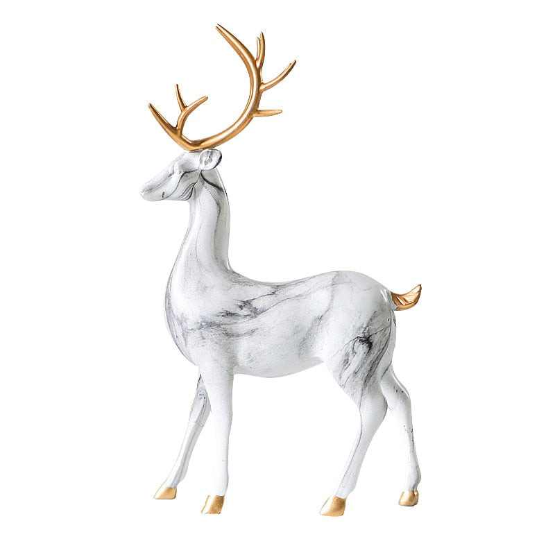 Imitation Marble Christmas Ornaments Elk Decoration Handicraft