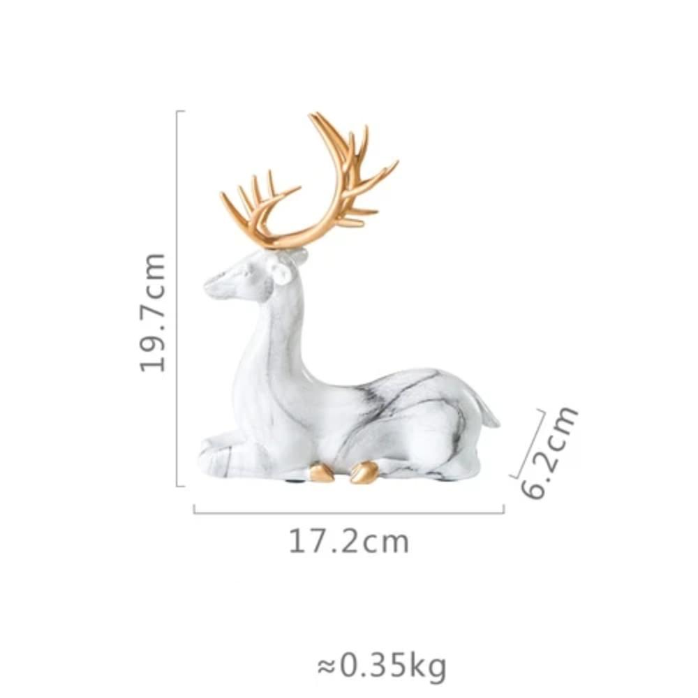 Imitation Marble Christmas Ornaments Elk Decoration Handicraft