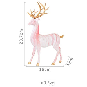 Imitation Marble Christmas Ornaments Elk Decoration Handicraft