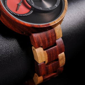 BOBO BIRD 2 Time Zone Wooden Quartz Watches Design for unisex Wristwatches In Wooden Box - men watches - 99fab.com