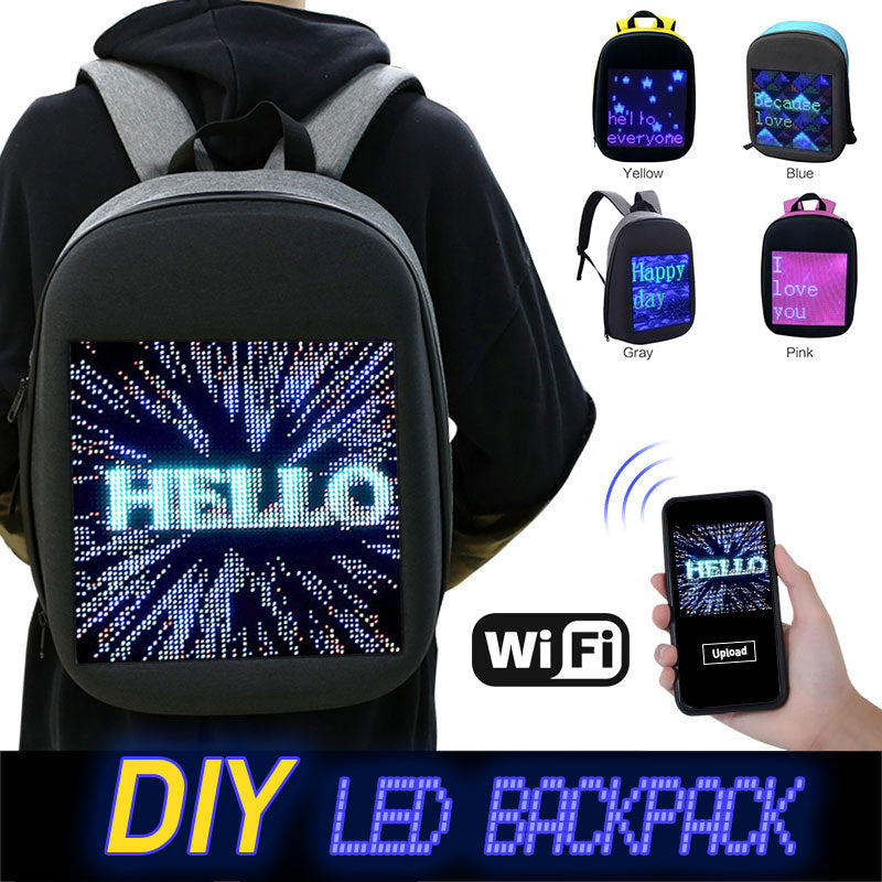 WIFI Version Smart LED Dynamic Waterproof Backpack - gadget - 99fab.com