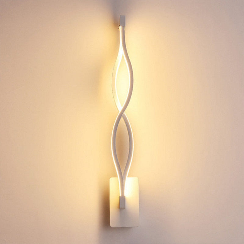 Nordic Wave Design Sconce Led Wall Lamp Indoor Loft Bar Wall Light - wall lamp - 99fab.com