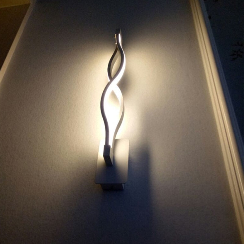 Nordic Wave Design Sconce Led Wall Lamp Indoor Loft Bar Wall Light - wall lamp - 99fab.com